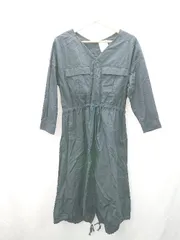 ◇ ⊂ Ray BEAMS レイビームス Vネック 長袖 ロング丈 ワンピース サイズ表記なし ブラック レディース E  【1502180048999】