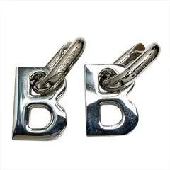 BALENCIAGA バレンシアガ BB ロゴ ピアス シルバー 片耳 バレンシアガ BALENCIAGA BALENCIAGA ピアス B CHAIN XS