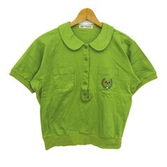 アッシュ・エル ポロシャツ トップス 半袖 ゴルフウエア COTE D'AZUR レディース 9サイズ グリーン H･L 【中古】