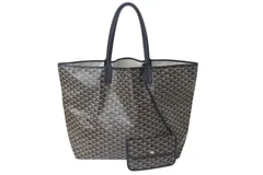 極美品 GOYARD ゴヤール サンルイ XXL トートバッグ ハンドバッグ PVC レザー ブラック ヘリンボーン 中古 4c073798のサムネイル