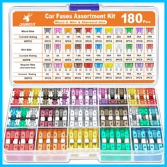 15A 10A 7.5A 20A 5A 3A 25A 車/トラック/オートバイ用(2A 1個ヒューズクリップ、 + 30A + + 35A 60個低背ヒューズ 60個平型ヒューズ 40A) 180個カーヒューズキット、60個ミニ平型ヒューズ JOREST