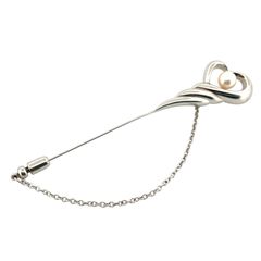 【鑑定済み】正規品 TASAKI タサキ 田崎 ブローチ あこや真珠 ハート パール 約6.5mm シルバー SILVER