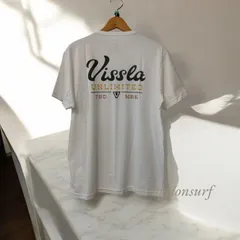 【新品】VISSLA  オーガニックコットン　ヴィンテージウォッシュT　バックプリント　WHTのサムネイル