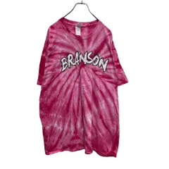 GILDAN 半袖 プリント Tシャツ 2XL ピンク ホワイト タイダイ ビッグサイズ 古着卸 アメリカ仕入 a504-5789