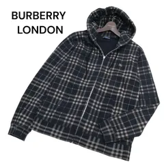 BURBERRY BLUE LABEL バーバリー ブルーレーベル 秋冬 ホース刺繍★ ノバチェック柄 スウェット パーカー Sz.M　メンズ
