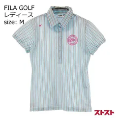 FILA GOLF フィラゴルフ 半袖ポロシャツ 総柄 ブルー系 M [240101137995]#