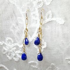 ラピスの雨あがりピアス【P034】