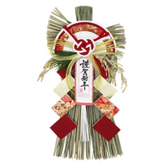 正月飾り しめ縄 福寿 お正月飾り しめ縄飾り しめ縄リース しめ飾り おしゃれ モダン 玄関 玄関ドア リース 水引 注連縄 送料無料 .しめ縄.