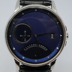 【稼働品】PARLIAMENT パーラメント メンズ 腕時計 ブルー クオーツ メンズ レトログラード クルドパリ