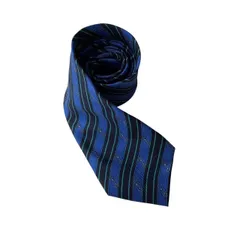 GIVENCHY ジバンシー ネクタイ ブルー ブラック シルク イタリア製 斜めストライプ