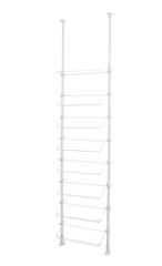 【人気商品】HEIAN SHINDO 突っ張りシューズラック 16足対応 ワイヤー1本棚タイプ ホワイト 幅55cm高さ190~264cm TSR-55 平安伸銅工業