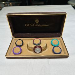 【GUCCI グッチ】チェンジベゼル 腕時計 時計 ベゼル6色 稼動品 箱付き 保証書あり