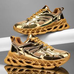 ド派手 ラメ箔 厚底 ゴールド スニーカー シューズ 138 靴 ヤクザ ヤンキー オラオラ系 悪羅悪羅 ホスト メンズ ファッション
