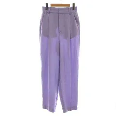 6 ROKU BEAUTY&YOUTH B&Y ロク ビューティーアンドユース ジョーゼットタックパンツ GEORGETTE TUCK PANTS  ジップフライ 34 XS 紫 パープル 8614-202-0300 /NW17 - メルカリ