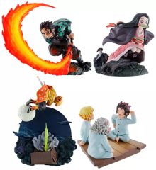 [중고] 트레이딩 피규어 전 4종 세트 [쁘띠 라마 시리즈 귀멸의 칼날 정경 노상자 이의 이의 편]