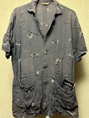 リアルフィフティーズU.S.A.製希少メタルボタンロックンロールハワイアンシャツ