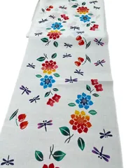 子供用浴衣反物　木綿　トンボに草花模様 【S】