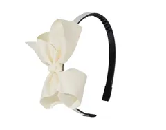 【在庫処分】11cm 入学式 卒業式 結婚式 発表会 (ホワイト) パーティ かわいい 髪飾り 髪留め おしゃれ ヘアアクセサリー ふんわり 子供 女の子 大きい リボン カチューシャ