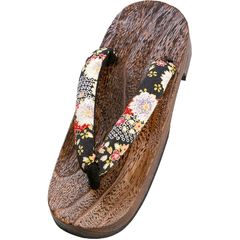 [あい藍] レディース ふっくら鼻緒の焼桐下駄 豊富なカラー (疋田文様)（ブラック）, one_size A 1