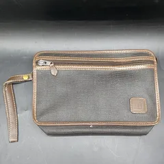 ダンヒル dunhill レザーPVC セカンドバッグ ミニクラッチ ハンドバッグ ビジネスバック 旅行トラベル 茶 ブラウン メンズレディース ポーチ