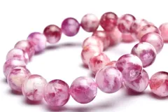 高発色ピンク レピドライト(リチア雲母)　10mm　ブレスレット 1個売り パワーストーン 天然石 _BG4688-10