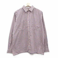 XL/古着 アロー 長袖 シャツ メンズ 90s 紺他 ネイビー チェック 24sep05 中古 トップス