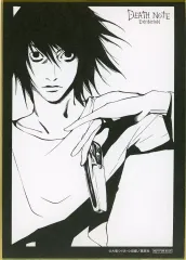 【中古】紙製品 L ミニ色紙 モノクロ 「デスノート展 DEATH NOTE EXHIBITION」 前半入場特典