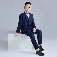 男の子 スーツ 6点セット 子供スーツ キッズフォーマル 170cm ネイビー 紺 七五三 小学生 中学生 フォーマル 無地 セットアップ 上下セット ジャケット ズボン 入学式 卒業式 結婚式 発表会 演奏会 誕生日 プレゼント お呼ばれ dm126t2