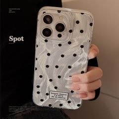 iPhone17 iPhone 케이스 iPhone16 iPhone16Pro 물방울 도트 무늬 iphone16plus iPhone 14/15 Pro Max/13 내충격 TPU 케이스 전면 보호 충격 흡수 얇은 taxiasm01