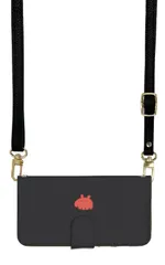 iPhone14plus ケース 手帳型 アイフォン14 プラス スマホケース スマホショルダー レザー ストラップ メンダコ ワンポイント かわいい 調節可能 130cm  カラー08