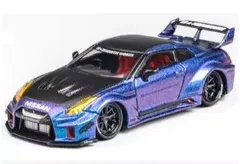 【中古】ミニカー 1/64 Nissan LB-WORKS 35GT-RR カメレオン/カーボンボンネット [CM64-35RR-16]