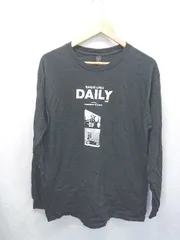 ◇ Θ GILDAN ギルダン 長袖 Tシャツ カットソー サイズL ブラック メンズ E  【1506180002722】