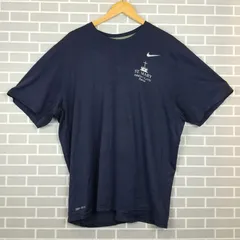 M1-00440 【Mens】 NIKE(ナイキ) 半袖 Tシャツ (XXL) /ネイビー　表、プリントに劣化有 表、右裾近くに穴有 N-4