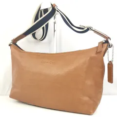 【 COACH 】K  A-1 コーチ F70559 レザー ロゴ型押し ショルダー / クロスボディ バッグ 斜め掛け 紳士鞄 ブラウン系