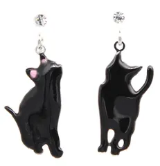 【人気商品】桜 モチーフ 猫 紅葉 エポ チタンポスト エナメル レディース ピアス アクセサリー 日本製 miwaki 金属アレルギー対応