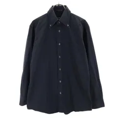 バーバリーブラックレーベル 三陽商会 長袖 ボタンダウンシャツ 39 ブラック BURBERRY BLACK LABEL メンズ 【中古】  【230310】 メール便可