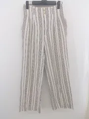◇ SENSE OF PLACE URBAN RESEARCH ストライプ ワイド パンツ サイズM オフホワイト パープル系 レディース E  【1304050005107】