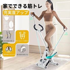 【静音×折りたたみ】ツイストステッパー ハンドル付 負荷調整 カウンター バンド付き