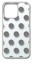 【新品未使用】iPhone13 Pro アイフォン13プロ クリア ハードケース ドット柄 水玉 (グレー) スマホケース カバー cl-iphone13pro-dotsmall-13