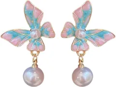 【人気商品】ピアス 両耳用 ピアス ピアス アクセサリー パール 蝶 ジュエリー オシャレな レディース