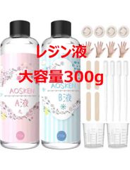 【新品‼️】レジン液 AB液エポキシ樹脂 レジン液 大容量300g 詰替用 DIY 工作 高透明度 voc