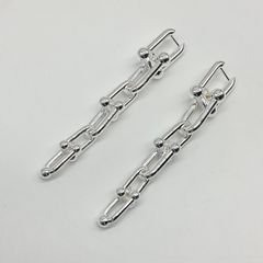 ●【展示未使用品】TIFFANY&Co. ティファニー ハードウェア グラジュエイテッド リンク ピアス 両耳用 スターリングシルバー SV925 Ag925 【中古】SAランク　5_286