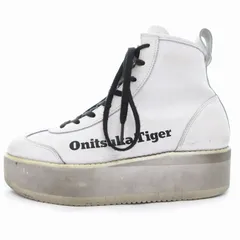 オニツカタイガー Onitsuka Tiger DELEGATION CHUNK W HI スニーカー ハイカット 厚底 プラットフォーム 24.5cm 白 ホワイト 1183B675 /OU
