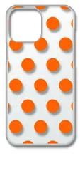 【新品未使用】iPhone13 Pro Max アイフォン13プロマックス クリア ハードケース ドット柄 水玉 (オレンジ) スマホケース カバー cl-iphone13max-dotsmall-07