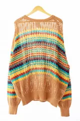 サスクワッチファブリックス SASQUATCH fabrix 25SS MESH KNIT MEX BORDER メッシュ ボーダー ニット 25SS-KNM-001 L マルチカラー ブランド古着ベクトル 中古 ●■ 250403 のサムネイル