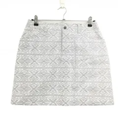 【新品】アディダス 中綿スカート 白×グレー 総柄  レディース S ゴルフウェア adidas