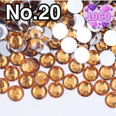 ライトブラウン【no20】2000粒　ラインストーン　高分子ストーン　ミルキーストーンdiy用、専用接着剤　アイドルのデコうちわ