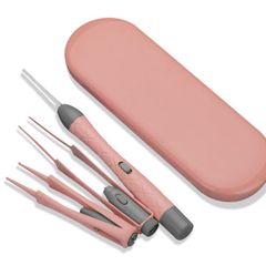 【在庫セール】ピンセット USB充電式 みみかき 耳掃除 耳かき 鼻くそ取りピンセット 耳かきセット ライト付耳かき 鼻洗浄ピンセット LEDライト付 子供/お年寄り/家庭用 はっきり見える 携帯便利 (ピンク)