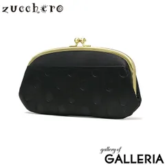 ズッケロ 長財布 レディース zucchero ブランド がま口財布 がま口 財布 大容量 軽量 軽い 本革 革 レザー かわいい 小銭入れ 水玉 55214 ブラックのサムネイル