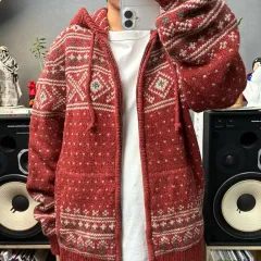 L.L.Bean ラムウール ニットカーディガン